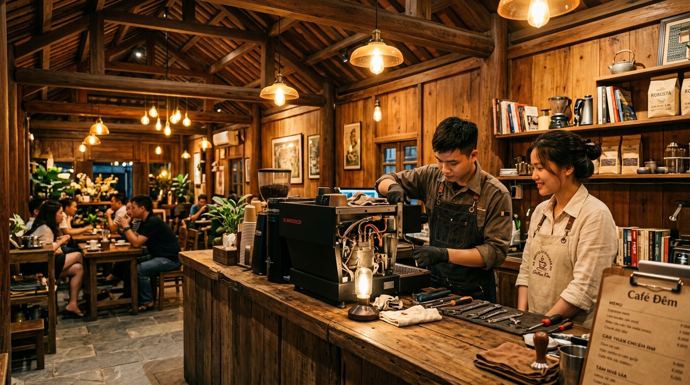 Máy pha không lên nước giữa giờ cao điểm — xử lý tạm thời trước khi gọi thợ